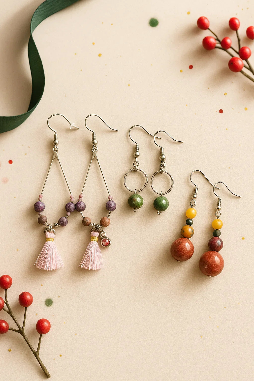 Kolczyki z Kamieni Naturalnych