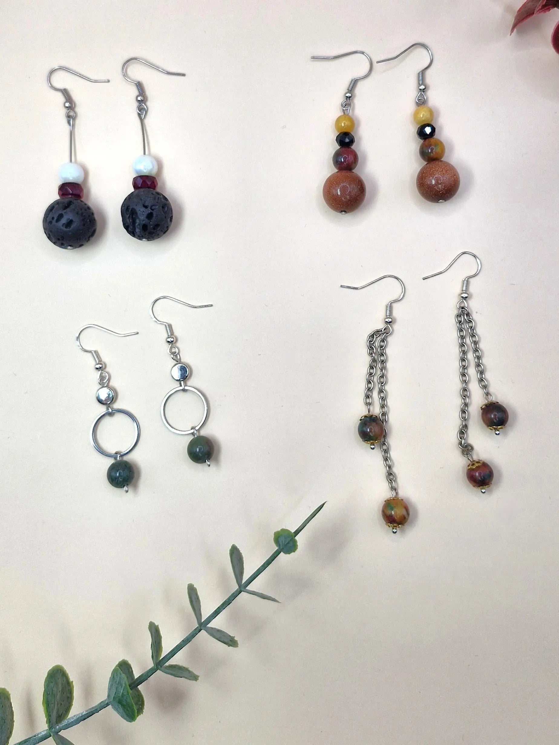 Kolczyki z kamieni naturalnych 💎