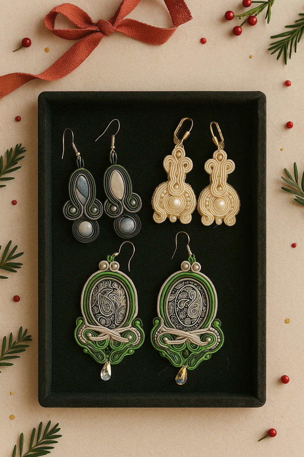 Kolczyki sutasz handmade