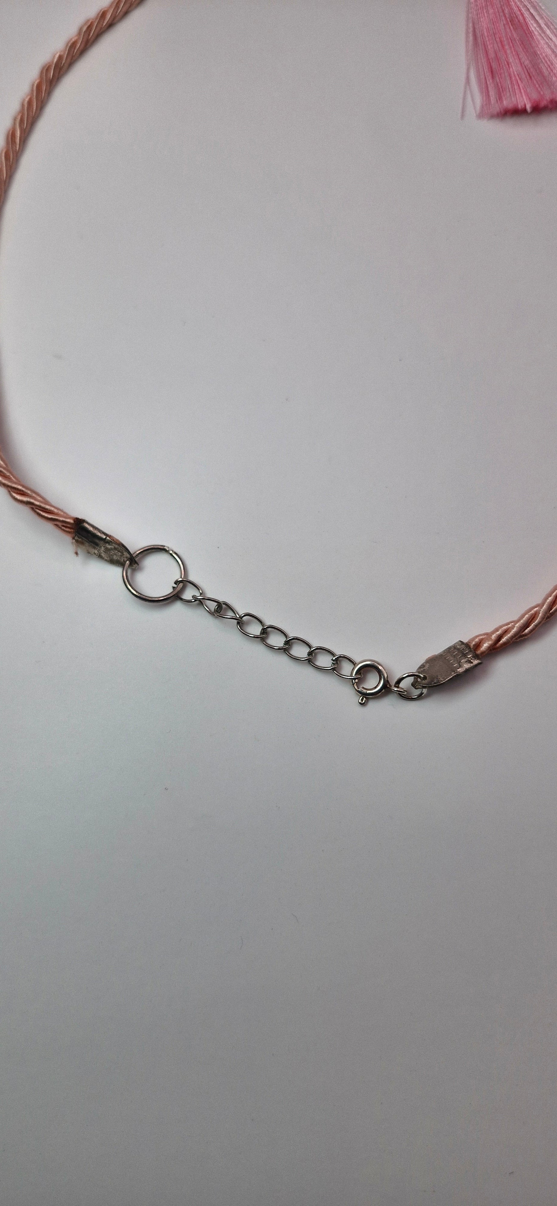 Naszyjnik sutasz „Pink Tree & Tassel” — z chwostem