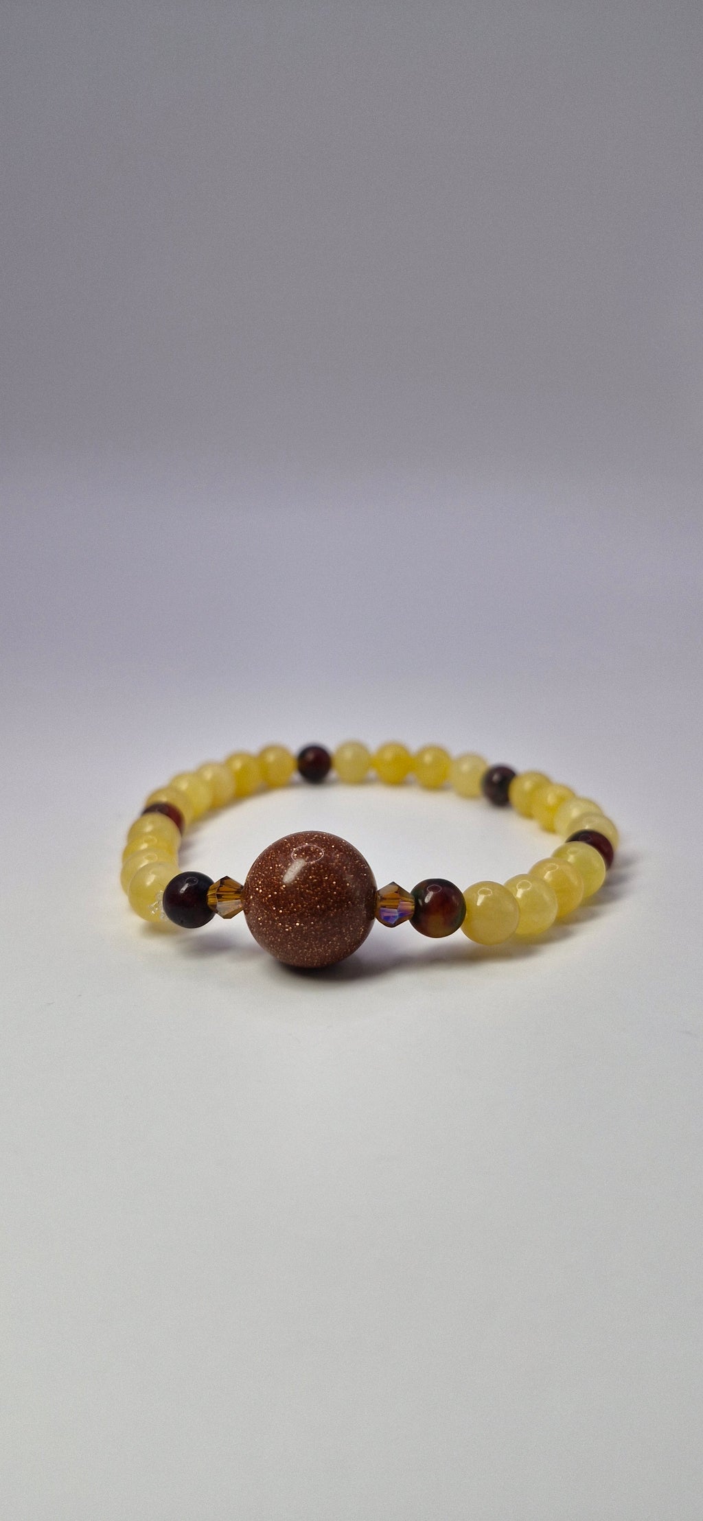 Bransoletka Piasek Pustyni & jadeit – miodowy blask