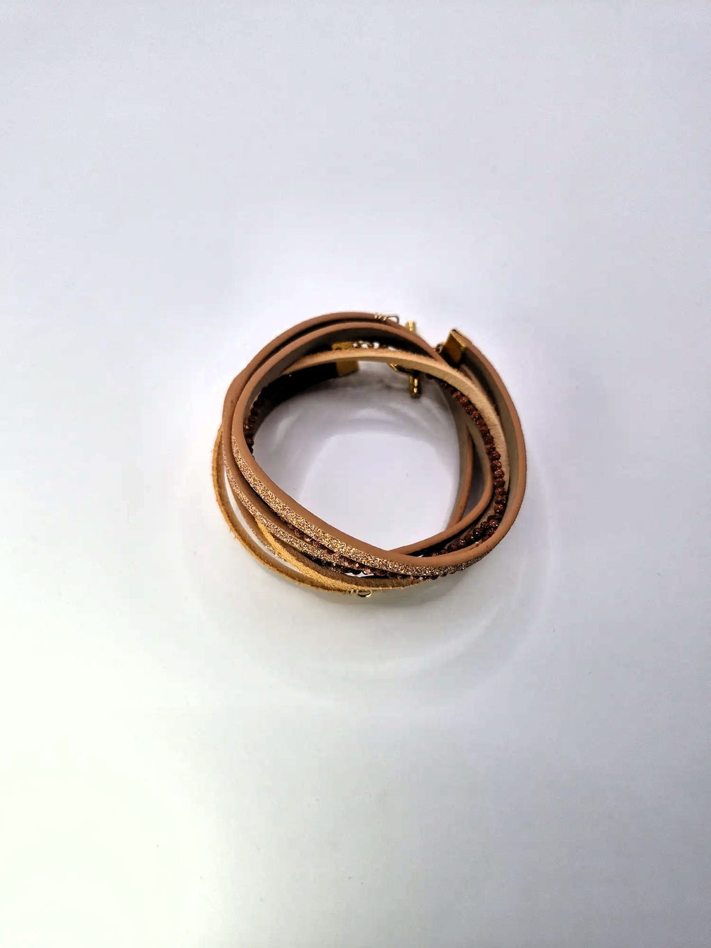 ✨ Bransoletka / Choker 2w1 z doczepianymi zawieszkami – beż & złoto ✨