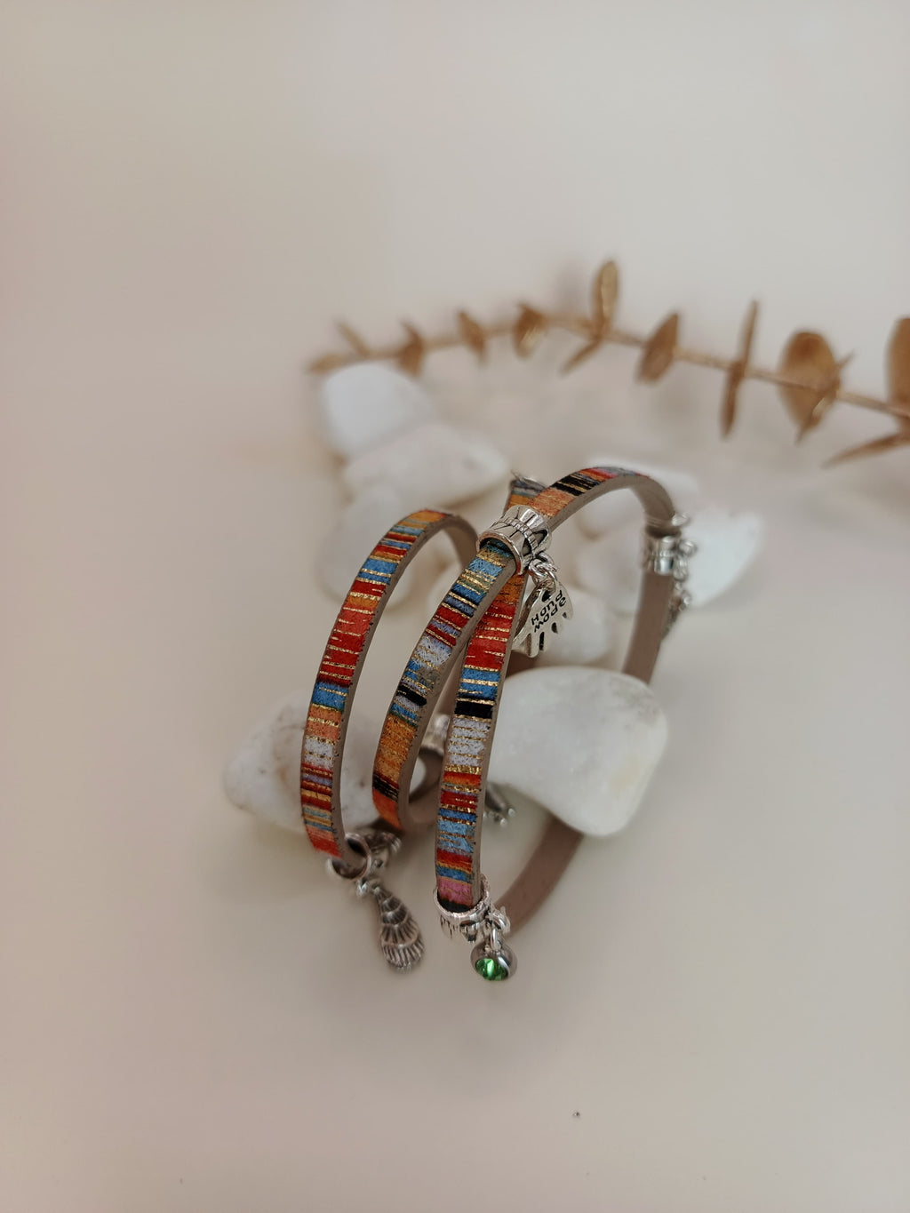 Bransoletka ze skóry eko „Boho Kolor”