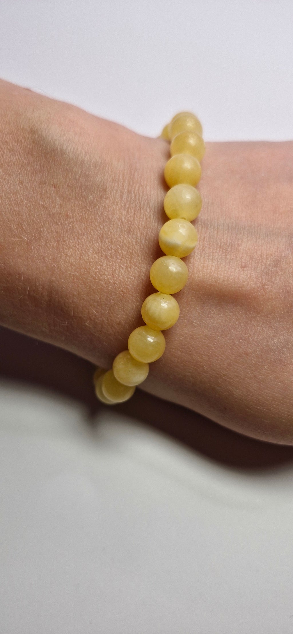Bransoletka z Kamieni Naturalnych "Słoneczna" — żółte koraliki solo