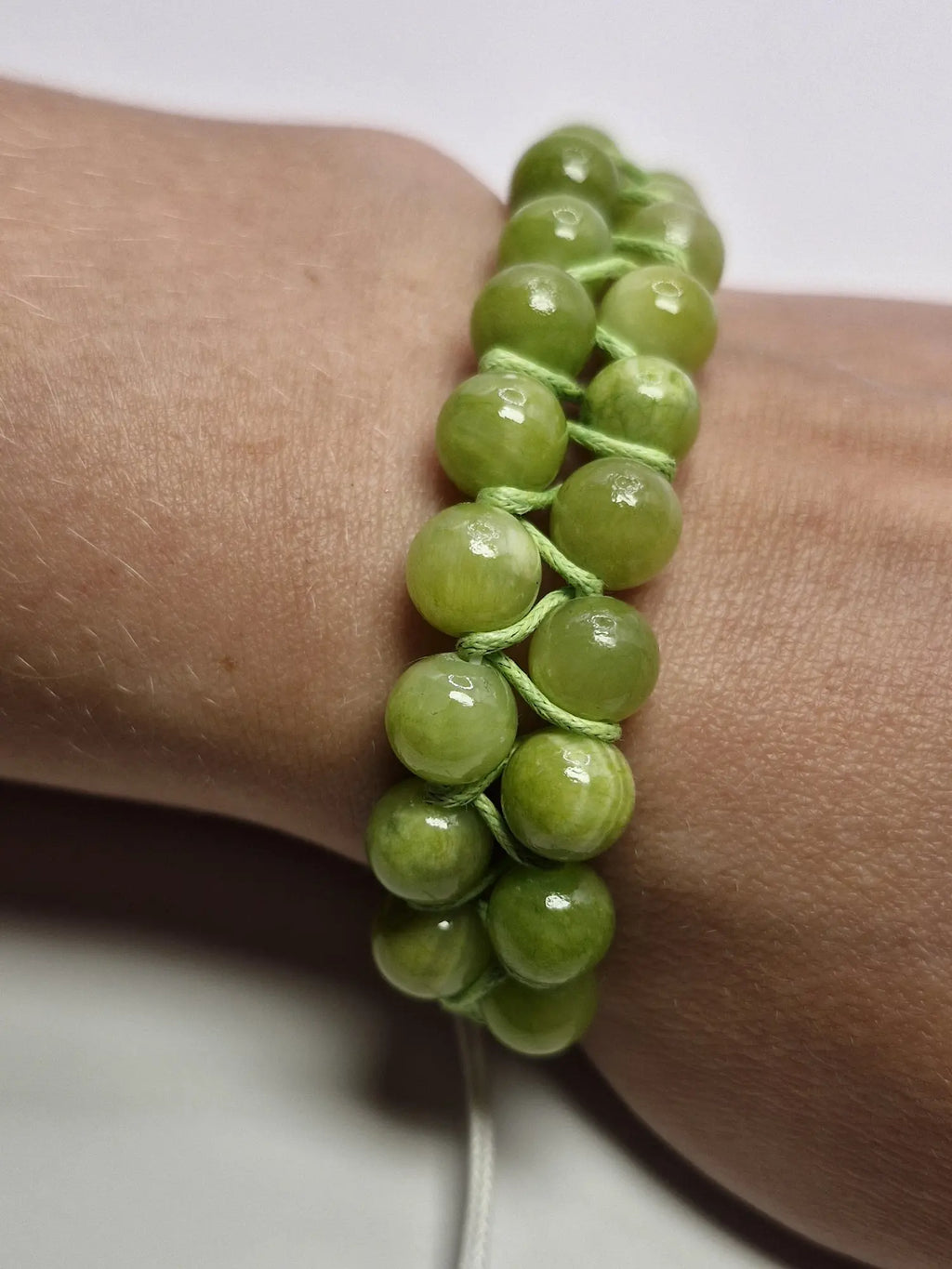 Podwójna zieleń — makrama „podwójny sznur”