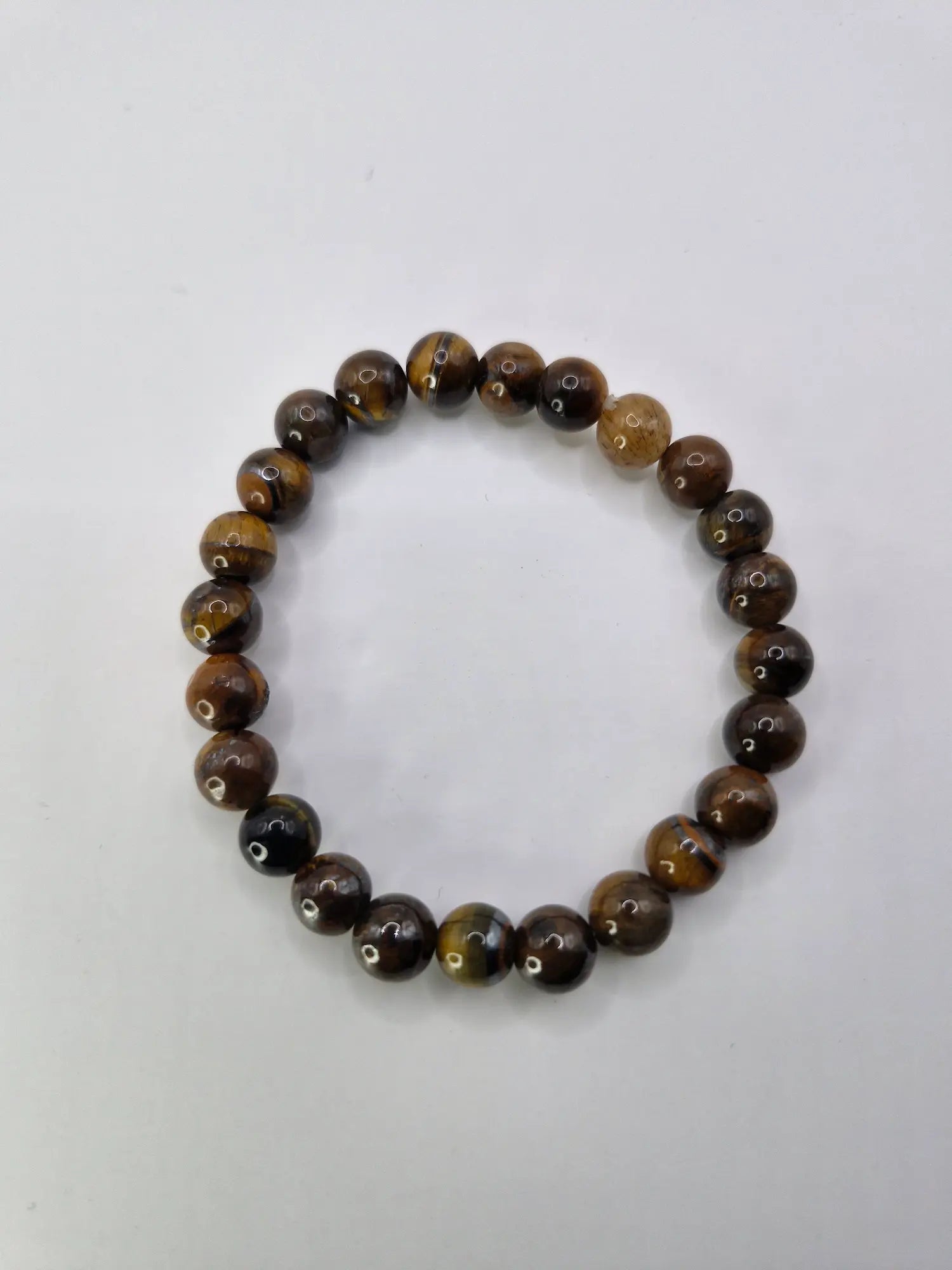 Bransoletka z kamieni naturalnych „Golden Focus” (brązowo-złota)