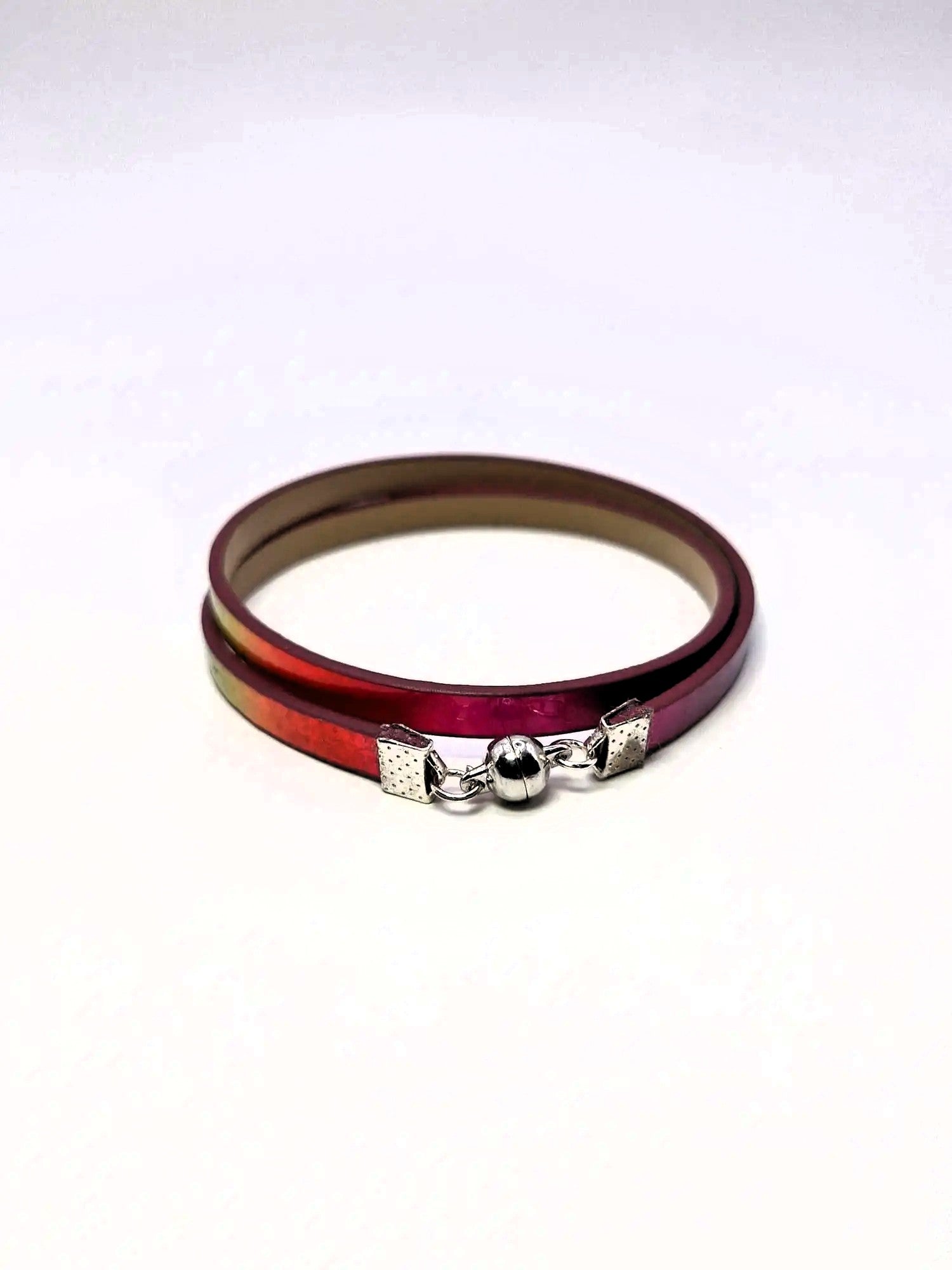 Bransoletka wrap „Neon Ombre” — róż • fuksja • zieleń