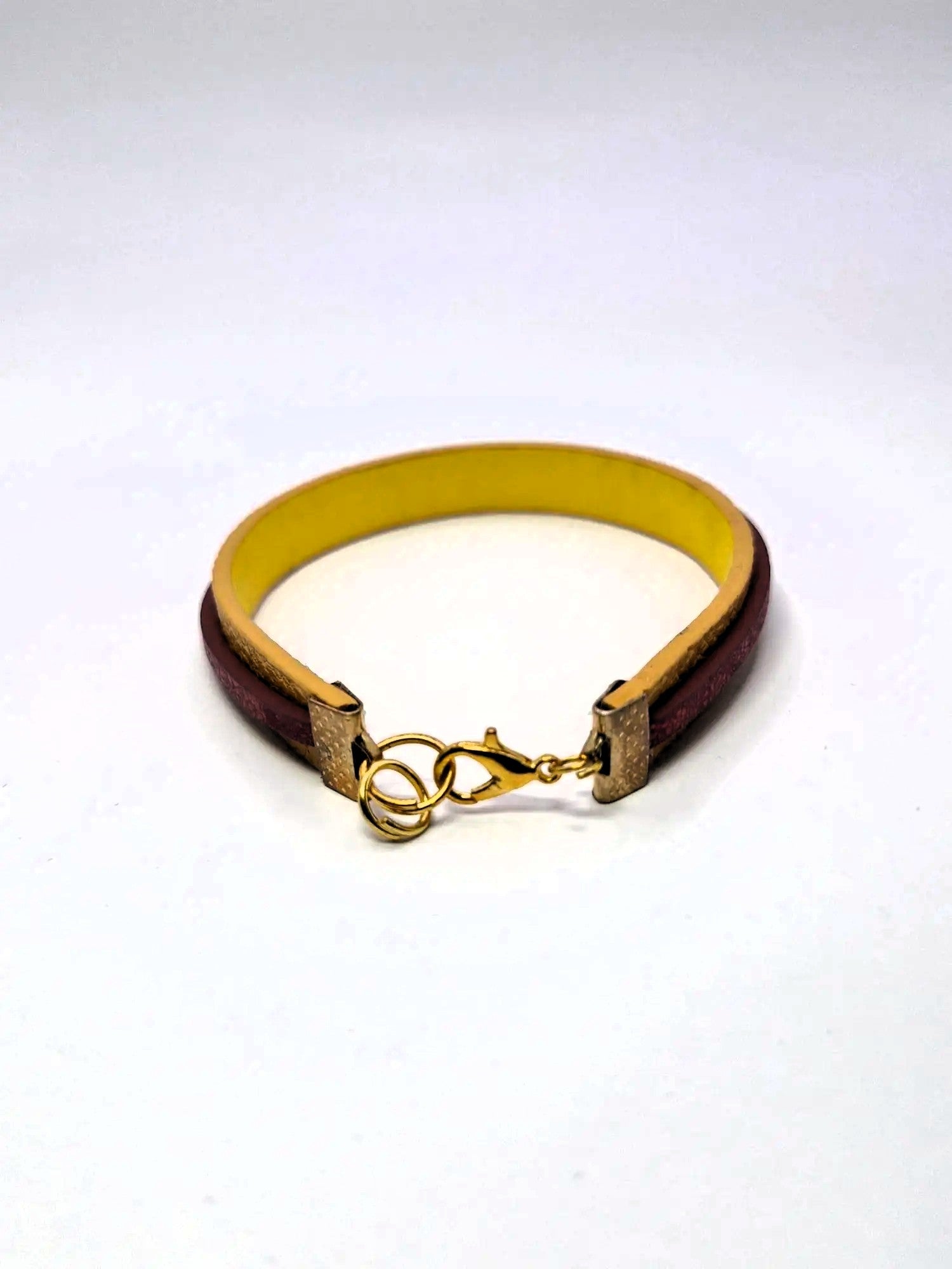 Bransoletka „Sun & Ruby” — żółty z rubinową linią