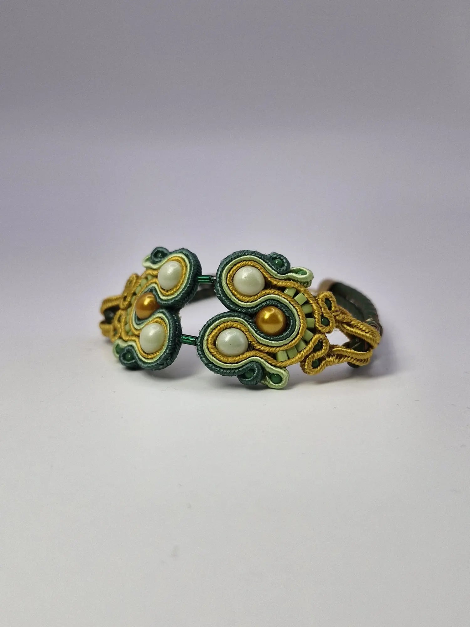 Bransoletka sutasz „Lime & Honey Duo” — żółto-zielona