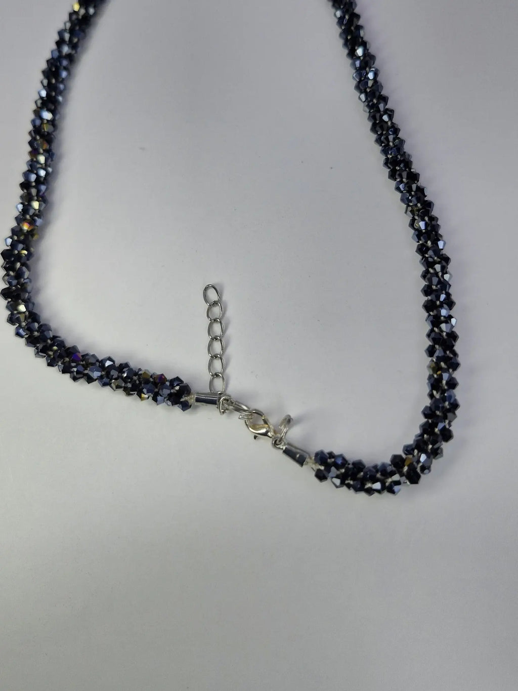 Naszyjnik kryształowy „Czarna Spirala”