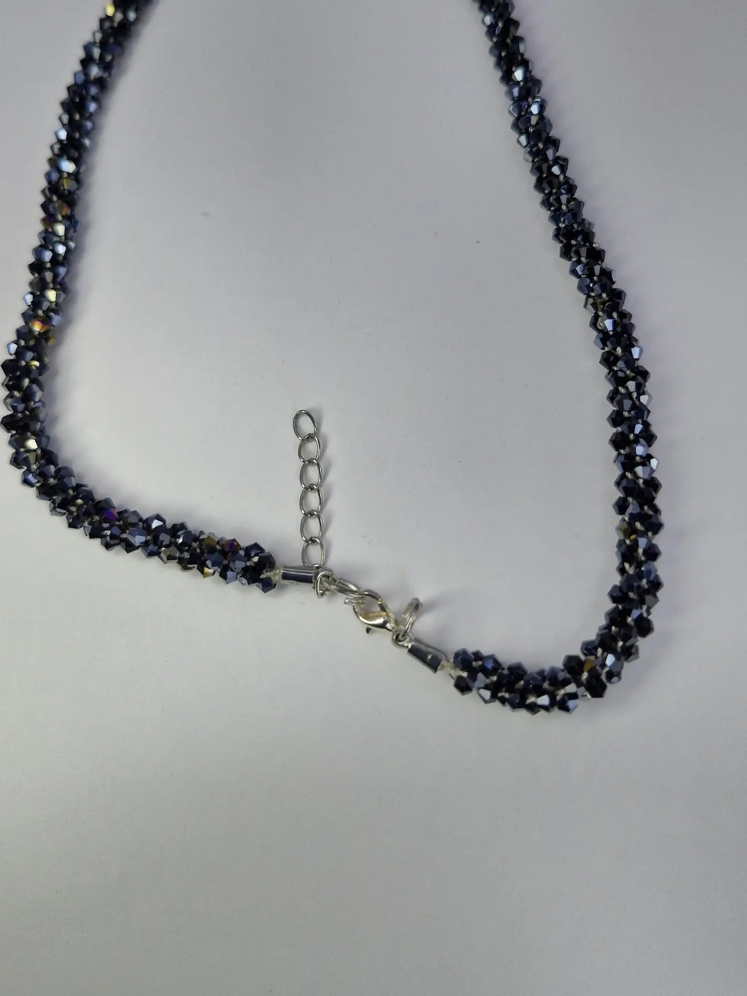 Naszyjnik kryształowy „Czarna Spirala”