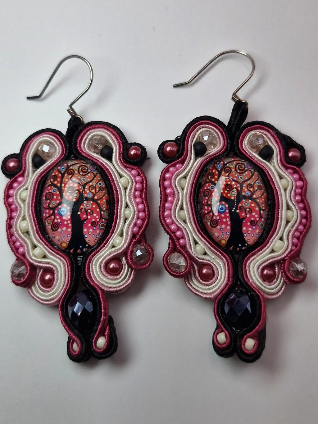 Komplet sutasz „Drzewo Życia” — naszyjnik z chwostem + kolczyki