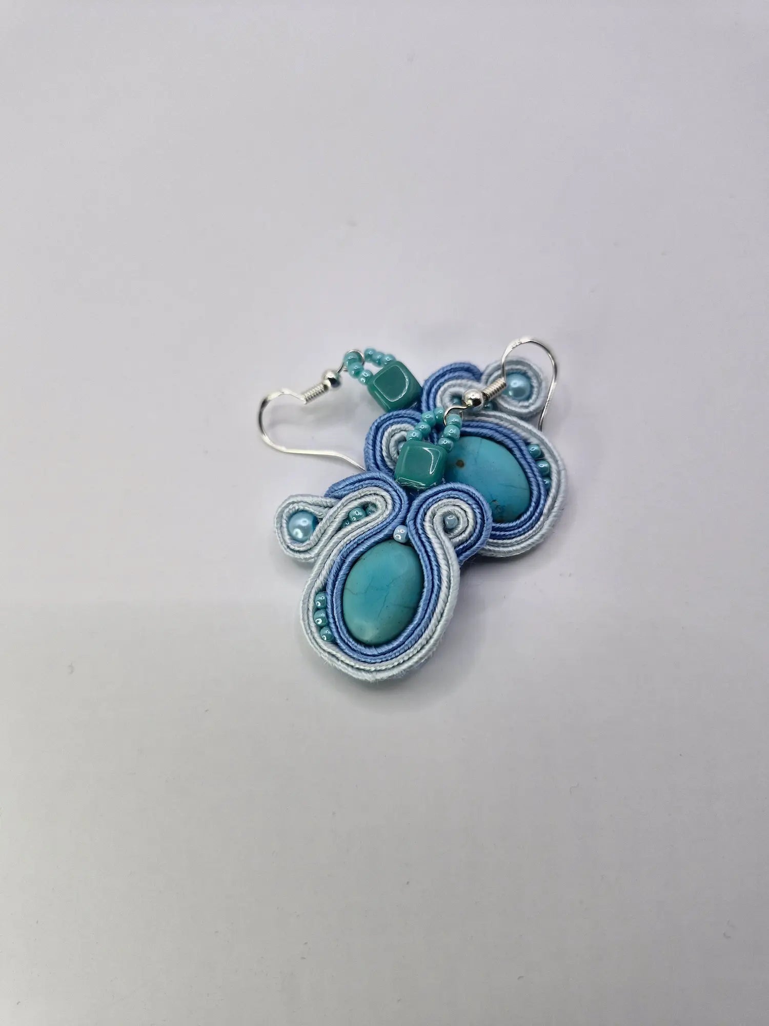 Kolczyki sutasz „Turkusowa Chmurka”