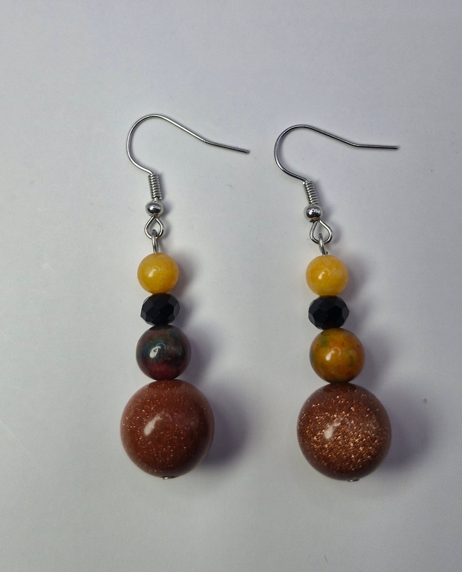 Kolczyki „Golden Sand Mix” — z piaskiem pustyni