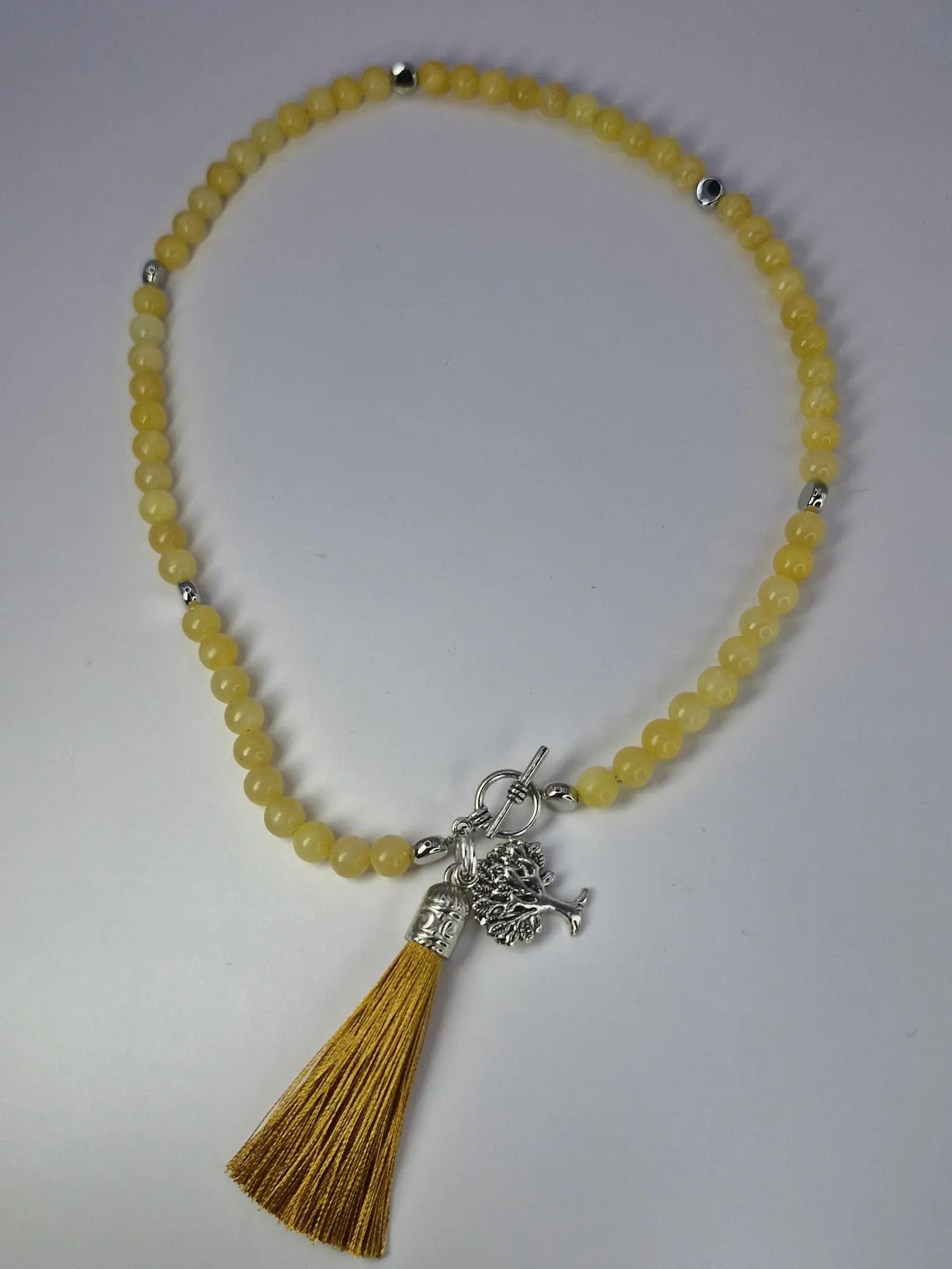 Naszyjnik z jadeitu „Słoneczny Dzień” — chwost i drzewo życia