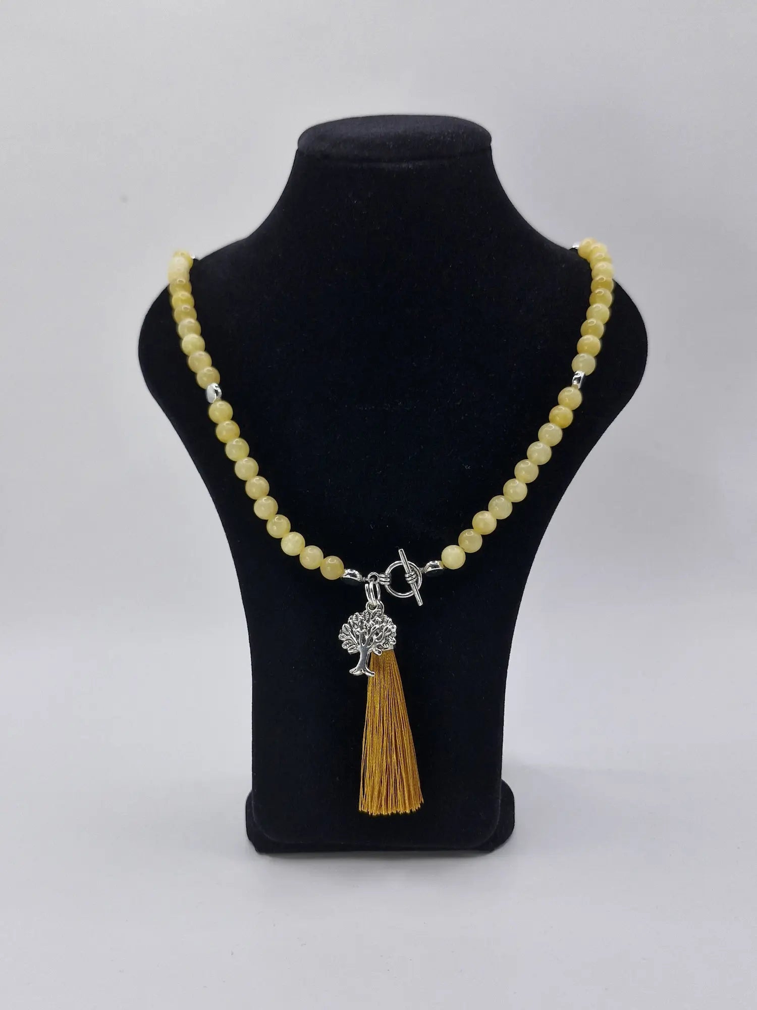 Naszyjnik z jadeitu „Słoneczny Dzień” — chwost i drzewo życia