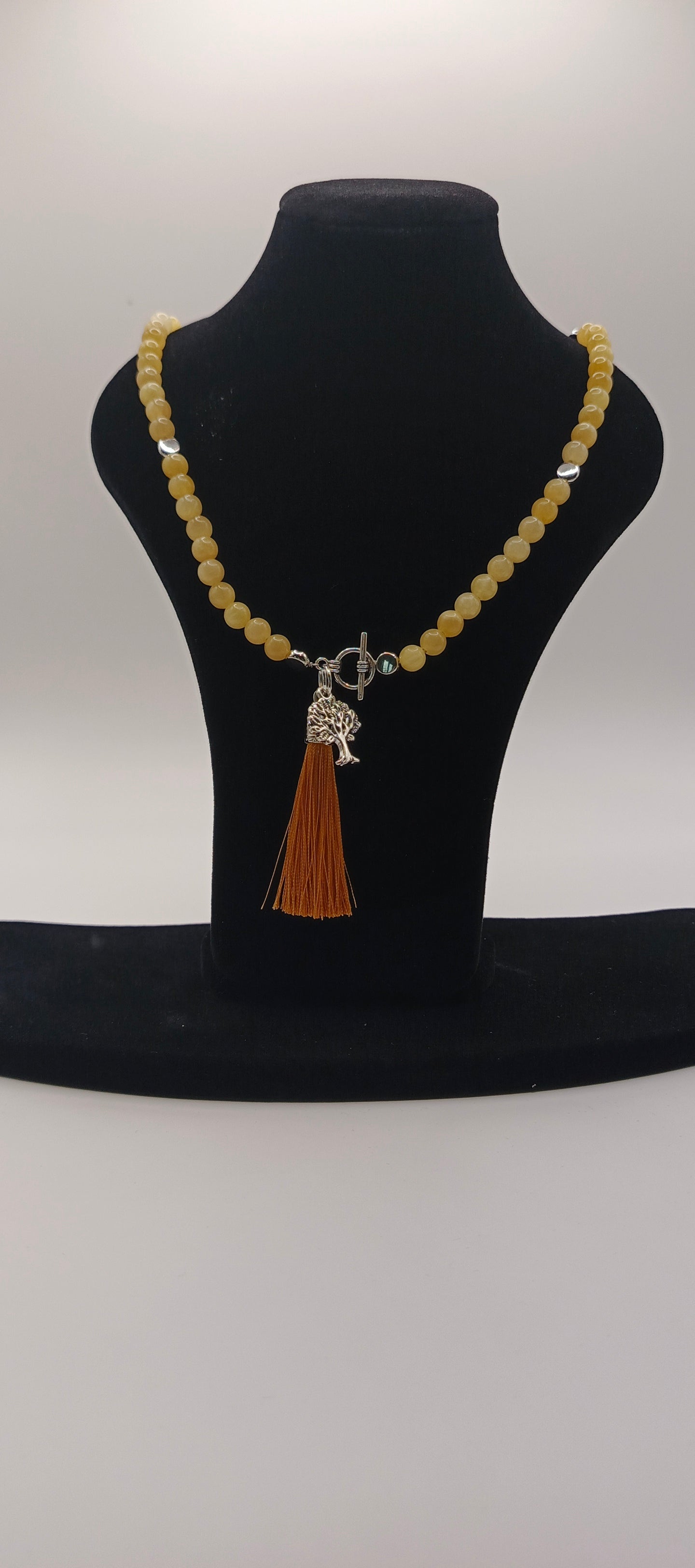 Naszyjnik z jadeitu „Słoneczny Dzień” — chwost i drzewo życia