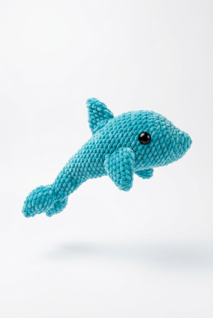 Ręcznie wykonana maskotka - "delfin Płatek"🐬