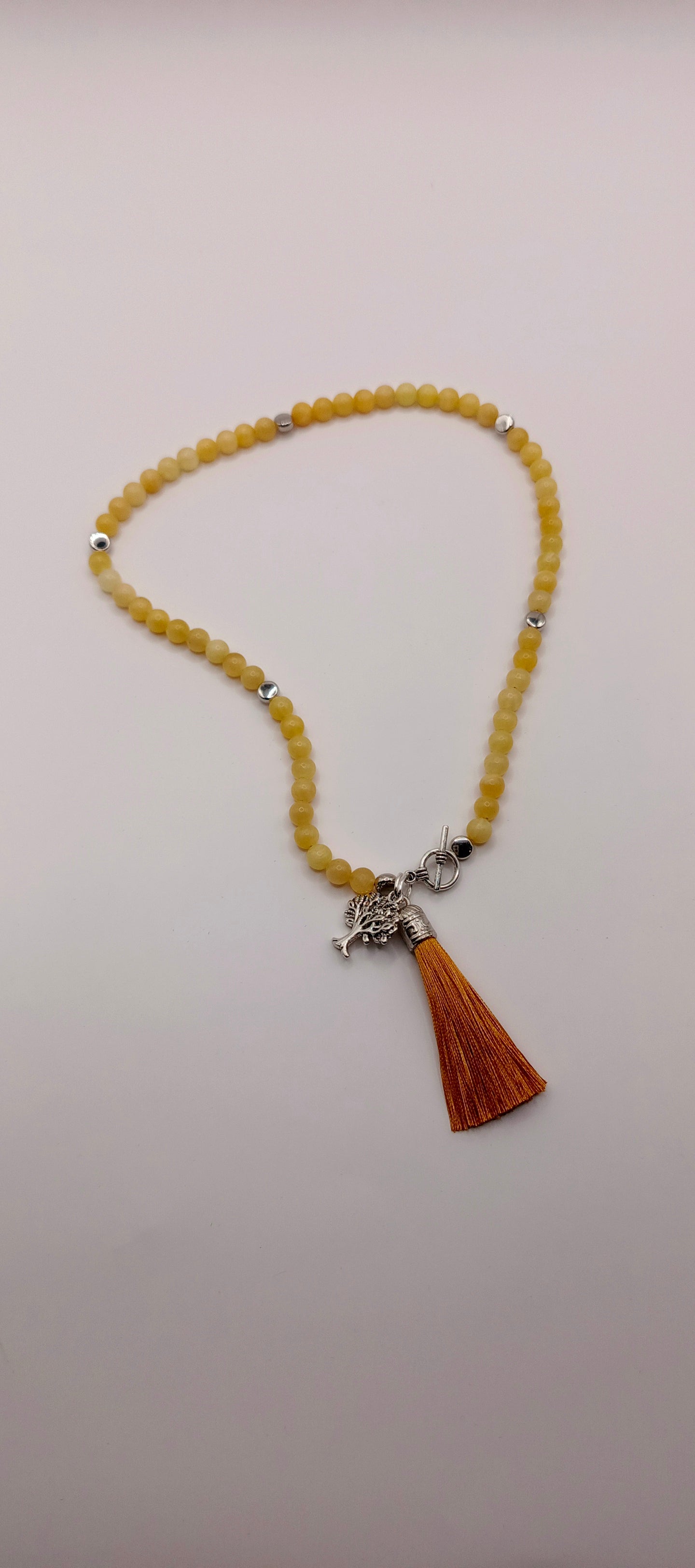 Naszyjnik z jadeitu „Słoneczny Dzień” — chwost i drzewo życia