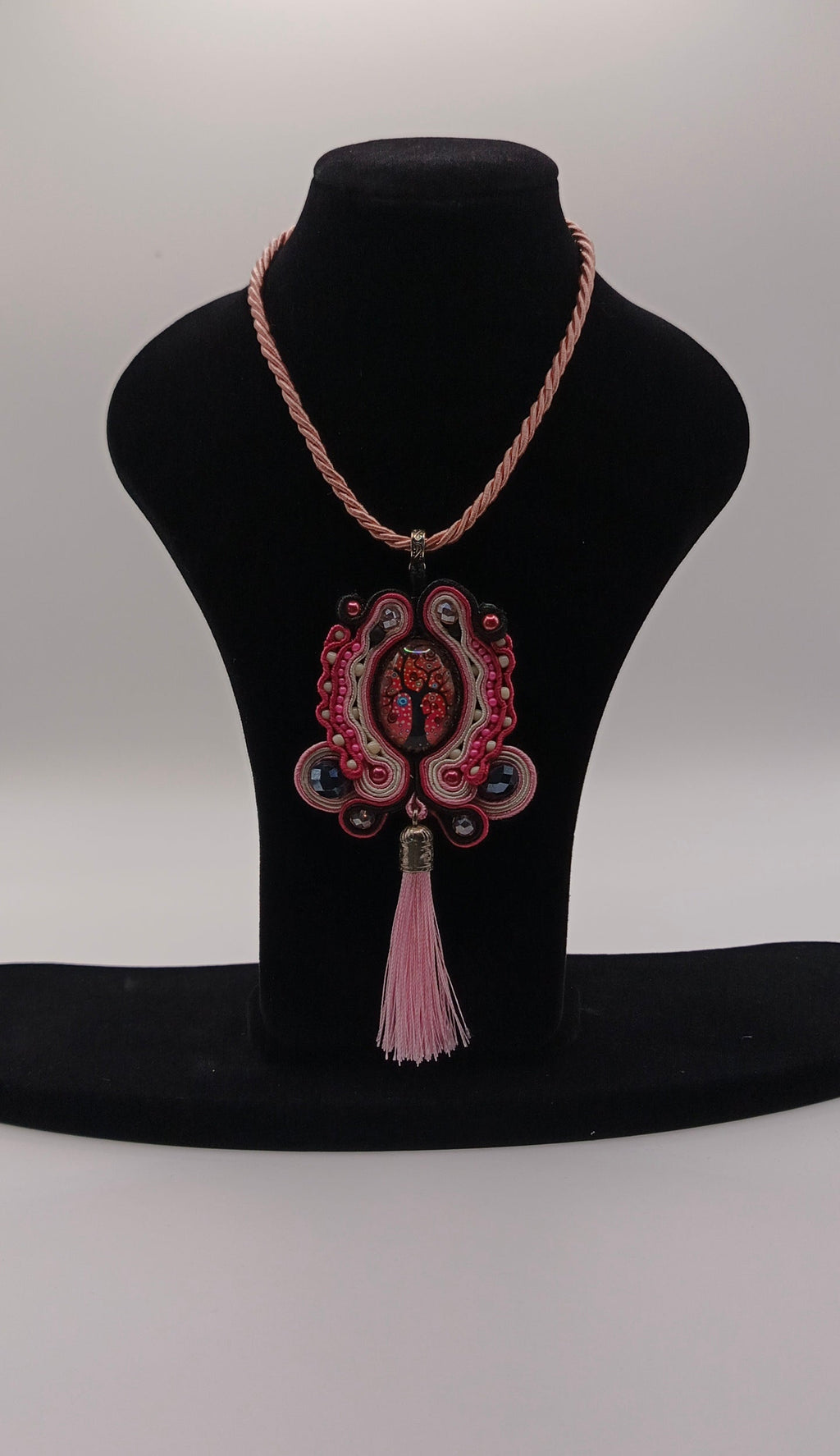 Komplet sutasz „Drzewo Życia” — naszyjnik z chwostem + kolczyki