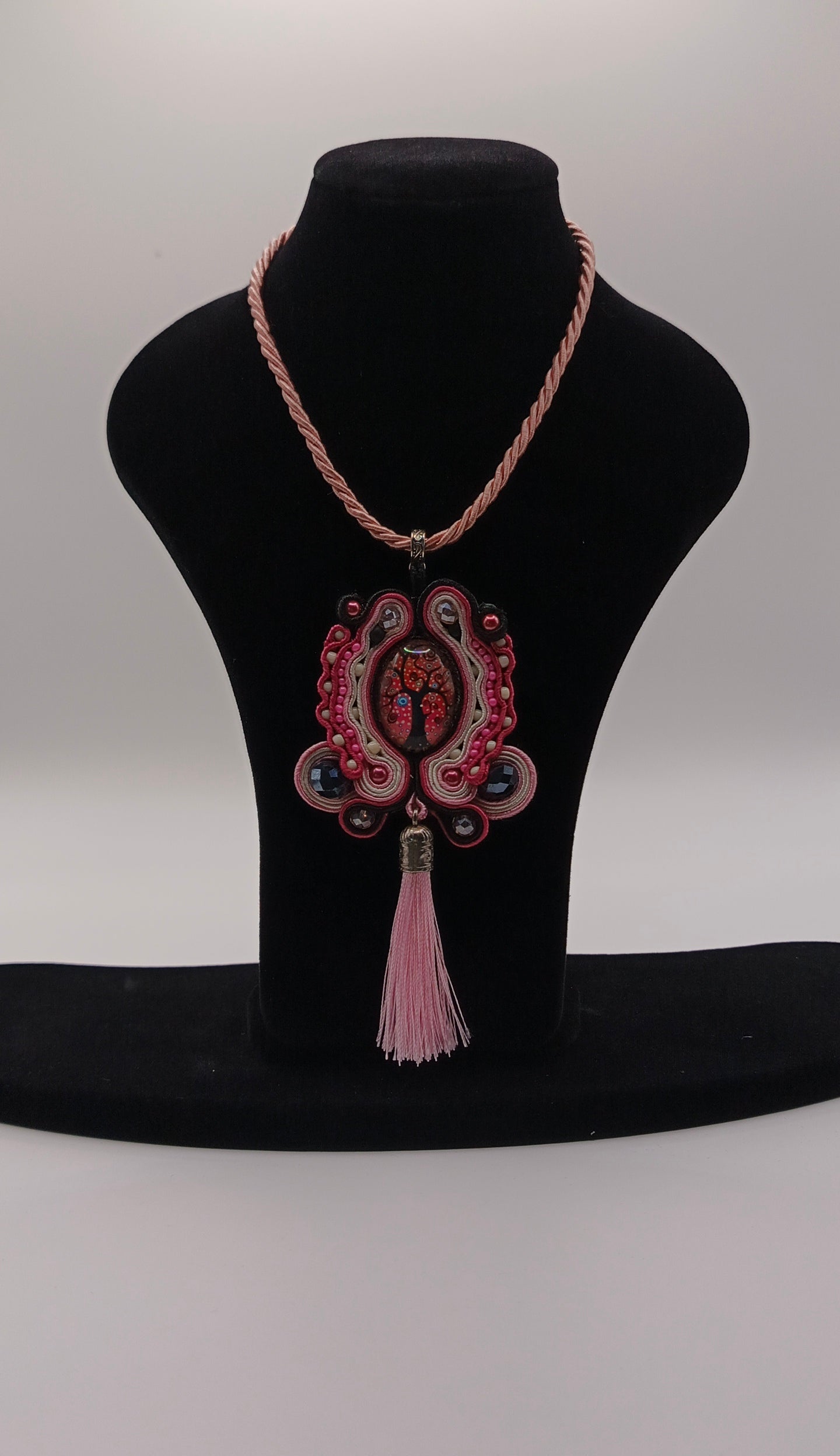 Komplet sutasz „Drzewo Życia” — naszyjnik z chwostem + kolczyki