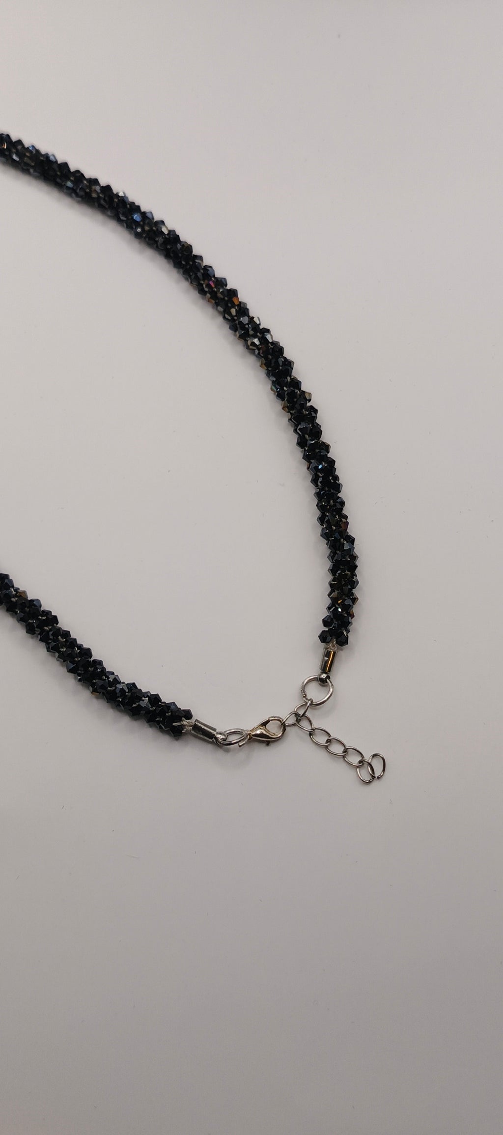 Naszyjnik kryształowy „Czarna Spirala”