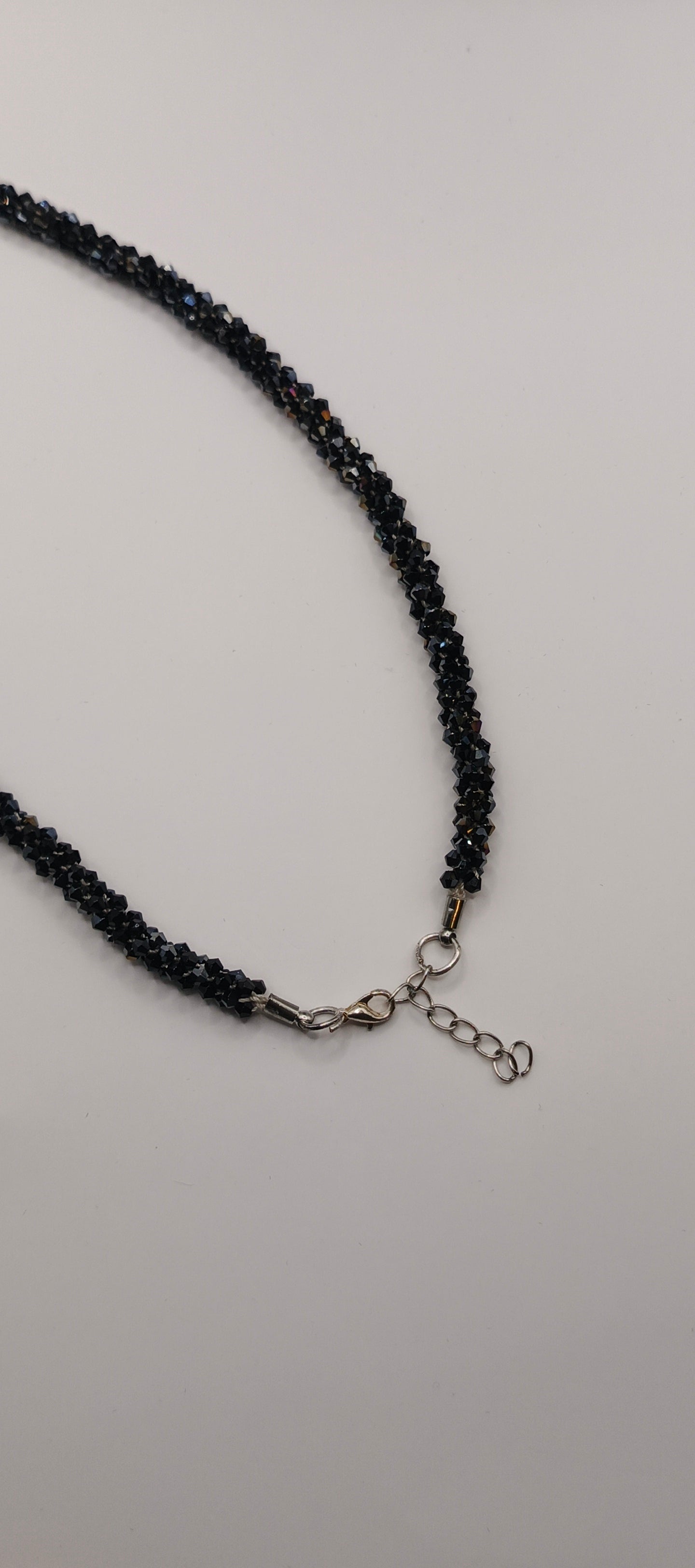 Naszyjnik kryształowy „Czarna Spirala”