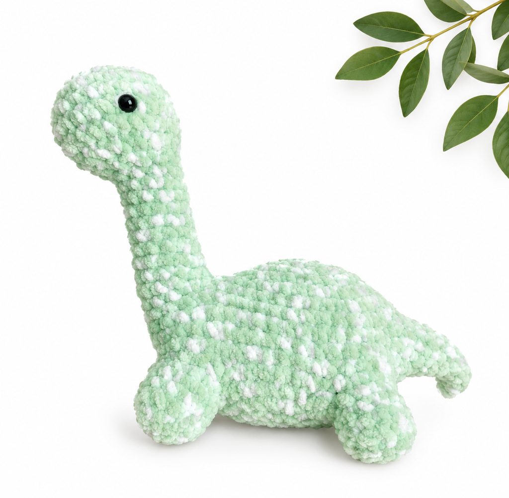 Miętowy Dinozaur – ręcznie robiona przytulanka