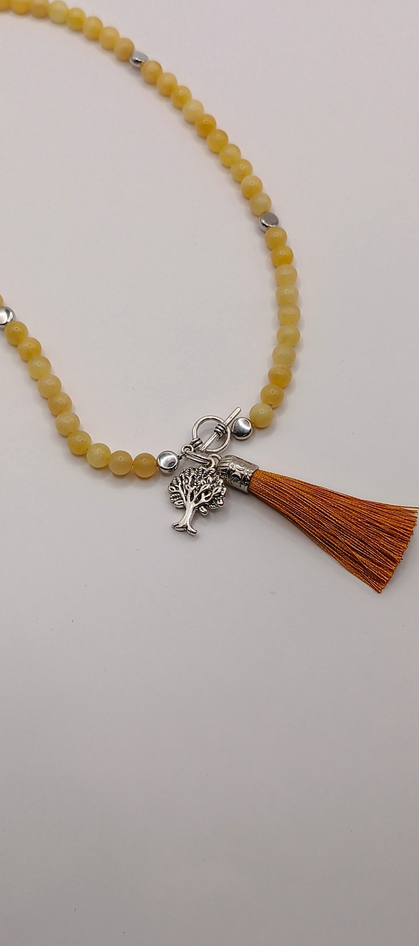 Naszyjnik z jadeitu „Słoneczny Dzień” — chwost i drzewo życia