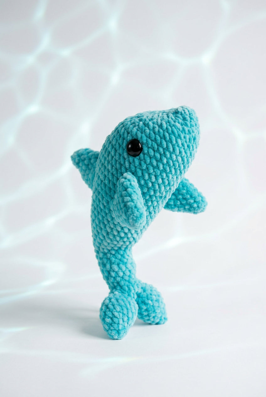 Ręcznie wykonana maskotka - "delfin Płatek"🐬
