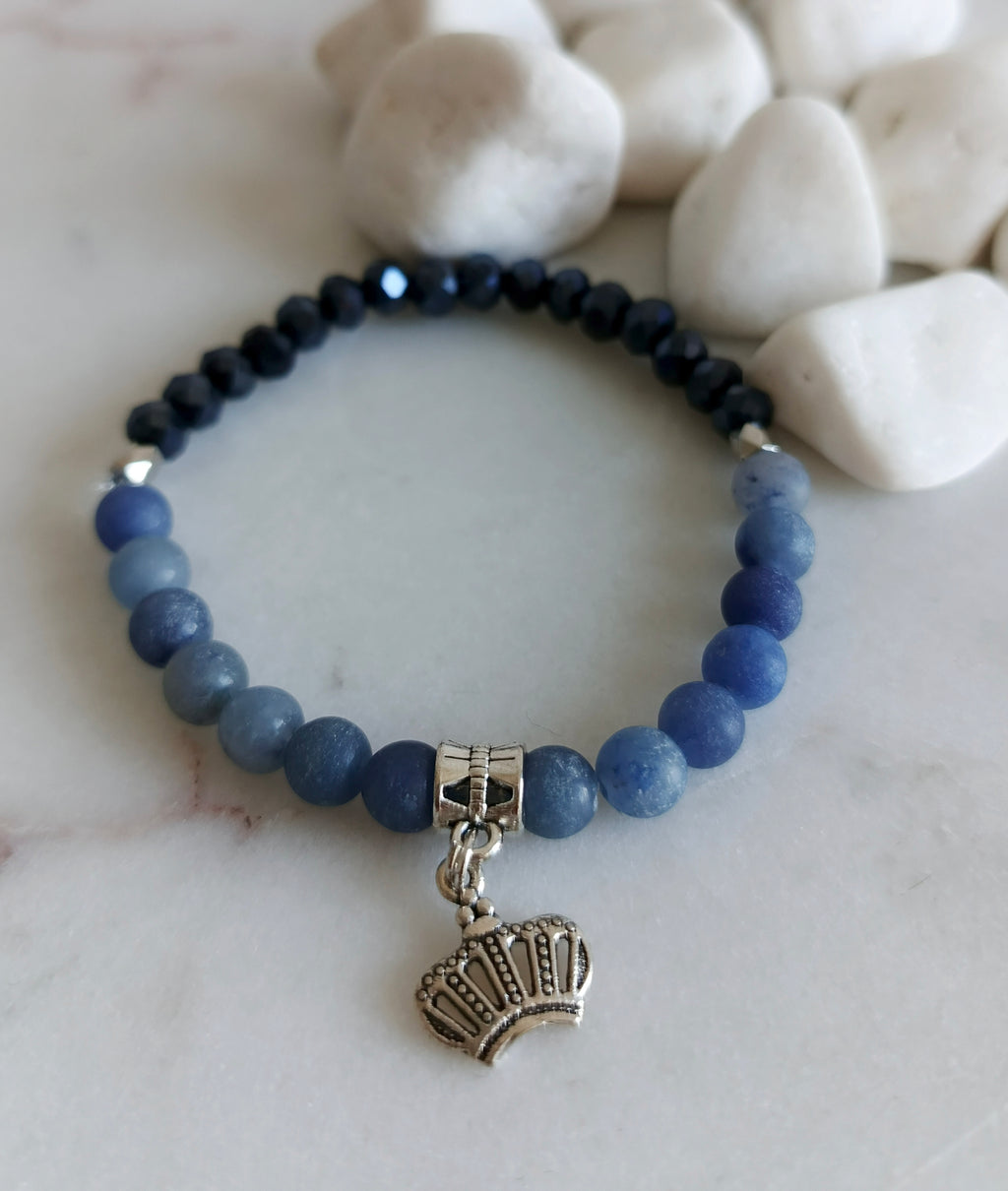 Bransoletka z kamieni naturalnych „Blue Queen”