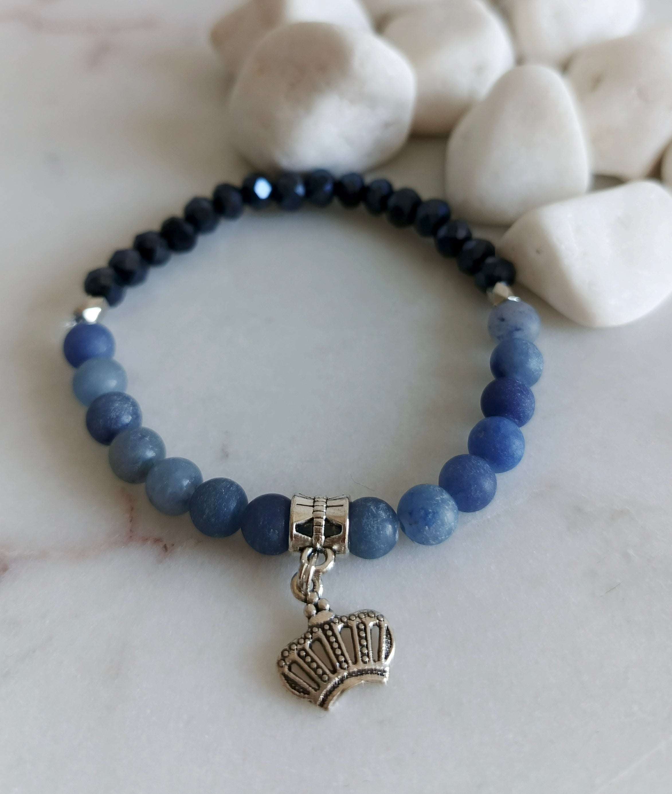Bransoletka z kamieni naturalnych „Blue Queen”